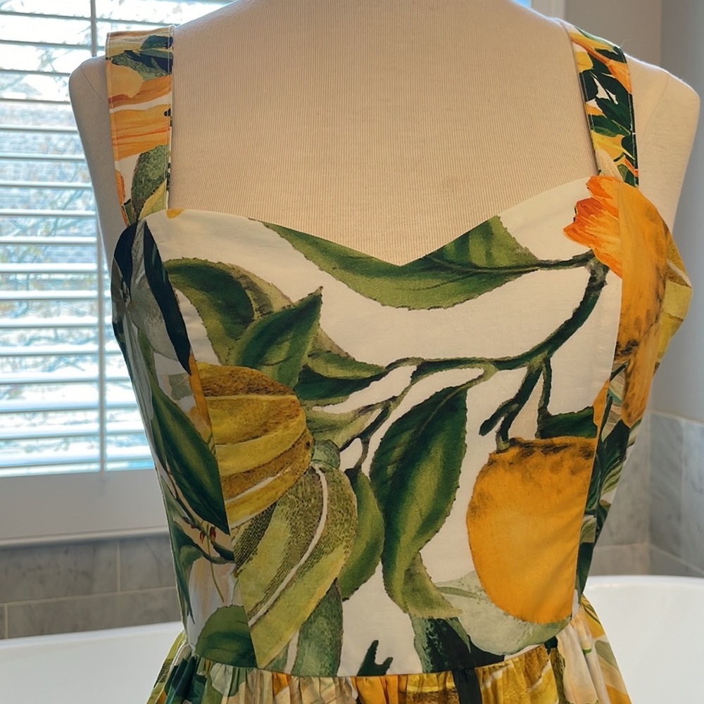 lemon poplin sun dress